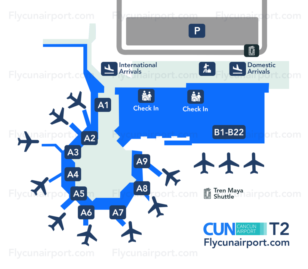 Cancun Airport Terminal 2 Map